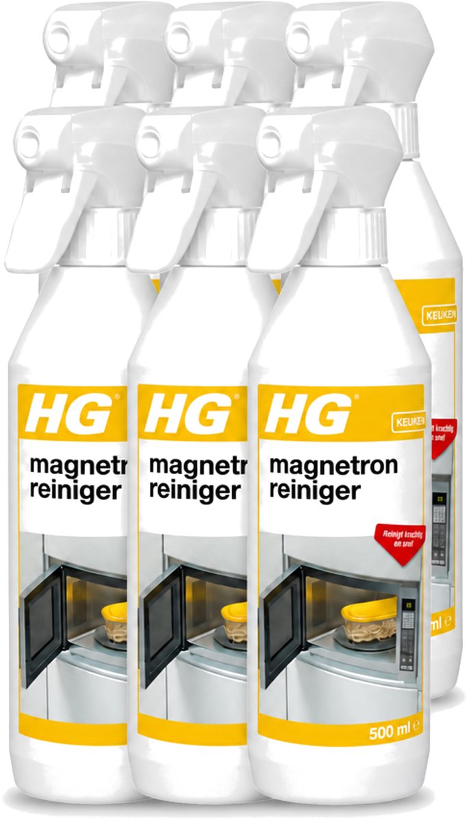 6 x HG - Magnetronreiniger - Reinigt Krachtig & Snel - 500 ml - Voordeelverpakking - 6 stuks