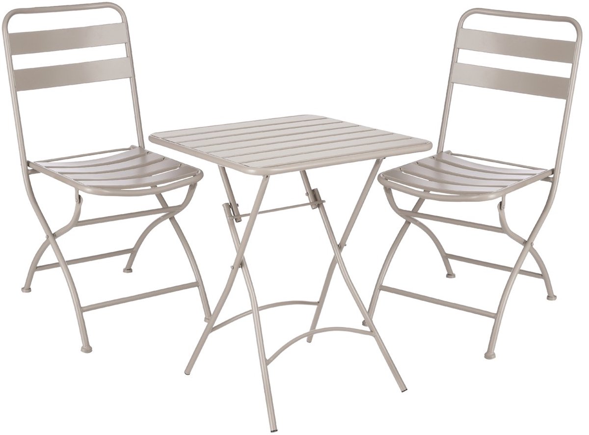 Bol.com Mica Decorations Evita Bistroset - Set van 3 - Metaal - Bruin aanbieding