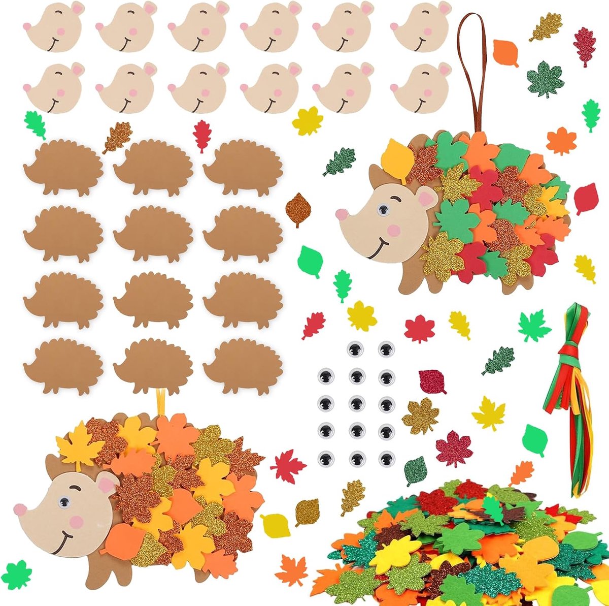 Knutselset herfst kinderen, egel knutselsets kinderen (A)
