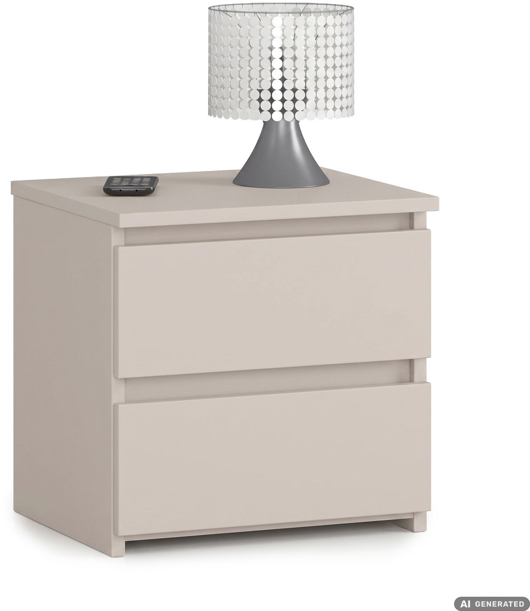 Akord Nachtkastje CL2 / Kasjmier / 40 cm / 2 Lades / Front Kasjmier / 40 x 40 x 35 cm