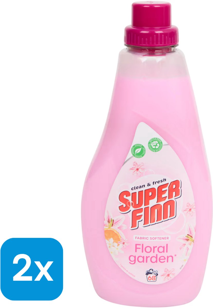 2x Superfinn wasverzachter 1,5 liter Floral Garden
