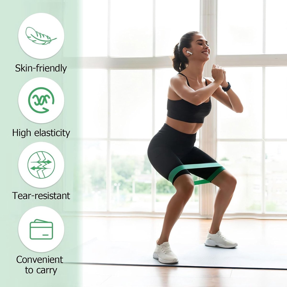Lange weerstandsbanden, krachttraining, 100% latex, weerstandsbanden, optrekband, sport, ideaal voor spieropbouw, yoga, pilates, krachttraining