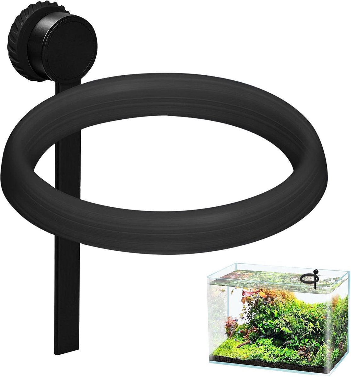 Voerring voor vissen, drijvende ringen voor aquariums, drijvende voerbak voor betta's, goudvissen en guppy's, voorkomt dat voer zich verspreidt in zoet- en zoutwateraquaria