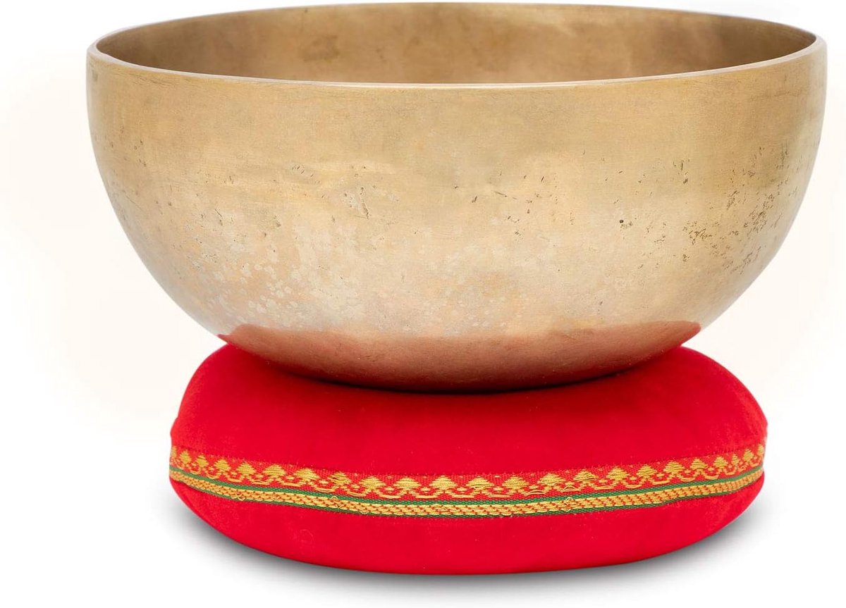 Omshanti Klankschaal 20 cm Set incl. Kussen, Handgemaakt in India