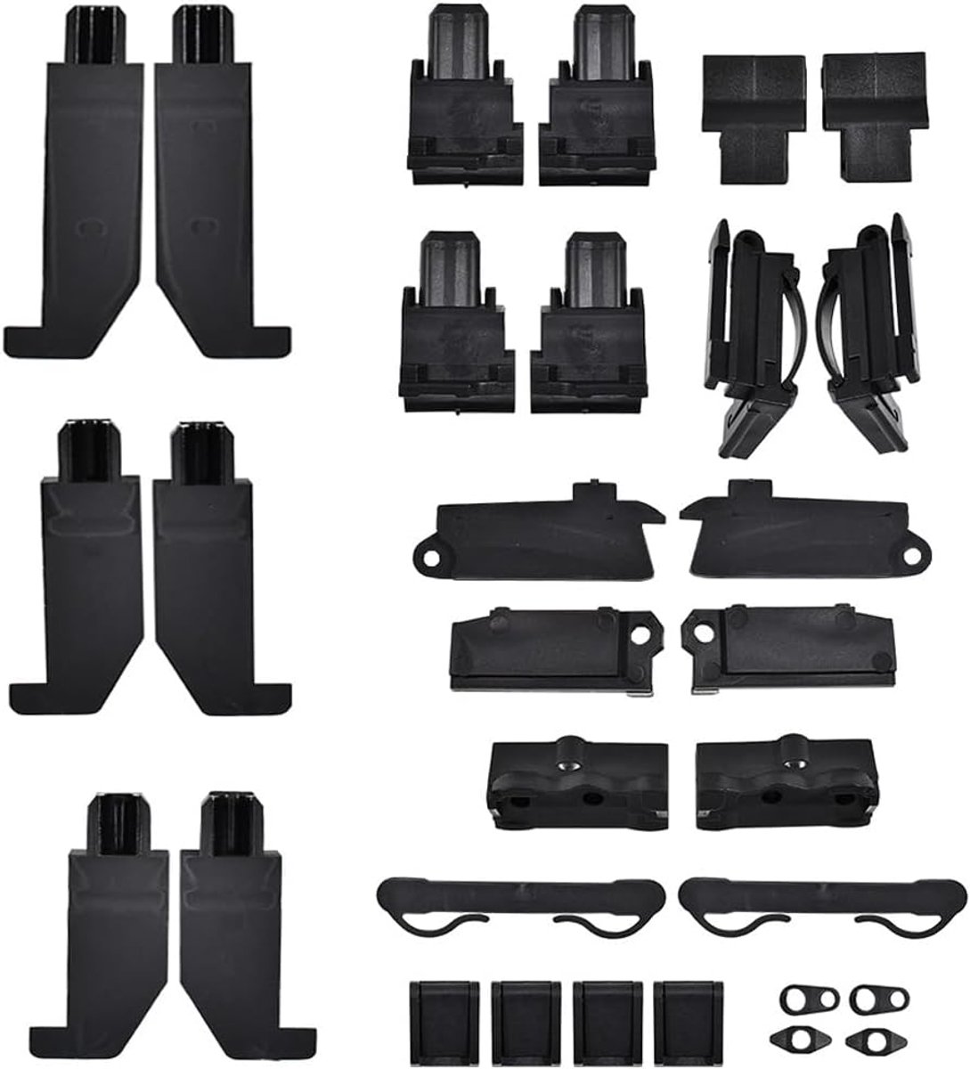 Afdekking 30-delige reparatieset met schuifsluitingen en afdekonderdelen complete reparatieset compatibel met Fiat 500C 500 C Cabrio