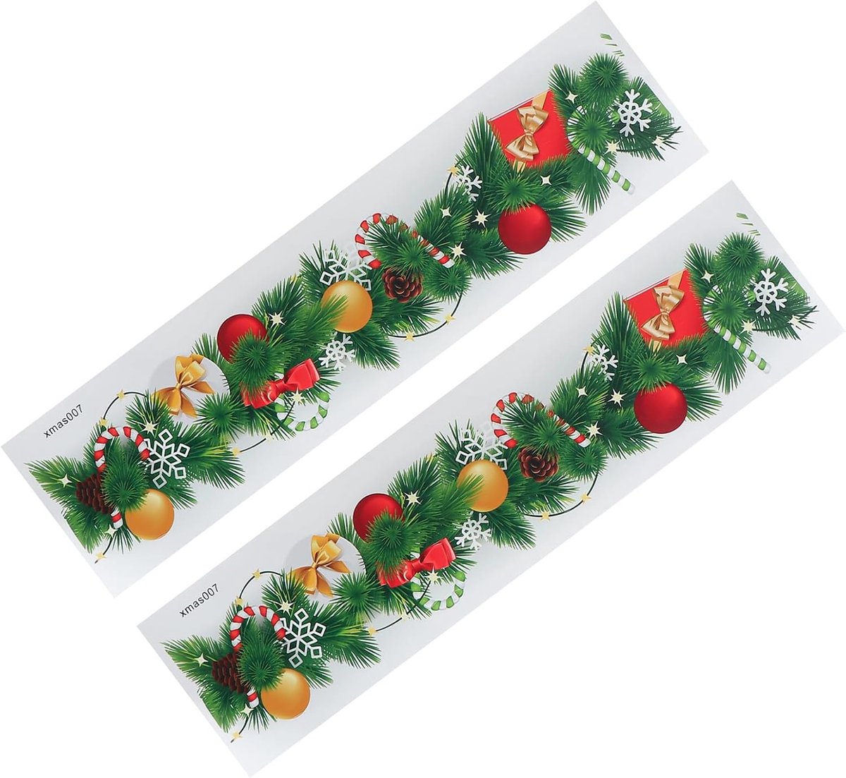 2 Stuks Waterdichte Kerststickers van Creatieve Decoratieve Raamstickers met Statische Hechting Fijne Afwerking Feestelijke Motieven voor Gezellige Huisdecoratie tijdens Kerst