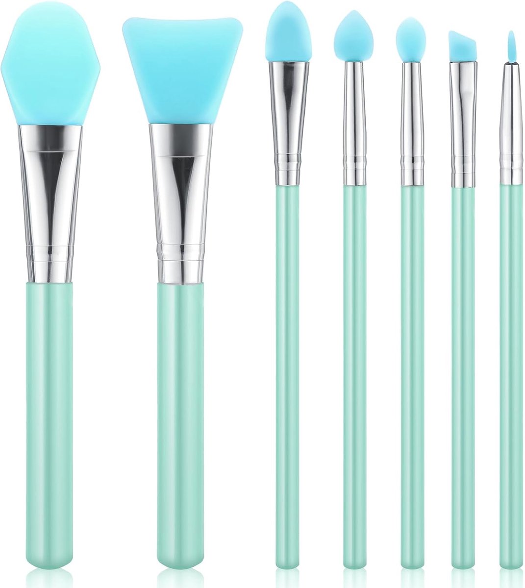 7 stuks maskerkwasten, maskerkwast, siliconen gezichtsmaskerapplicatorset, siliconen gezichtsmaskerkwast voor gezichtsmaskers, reinigingsmasker, oogmaskers, serum en doe-het-zelf huidverzorging
