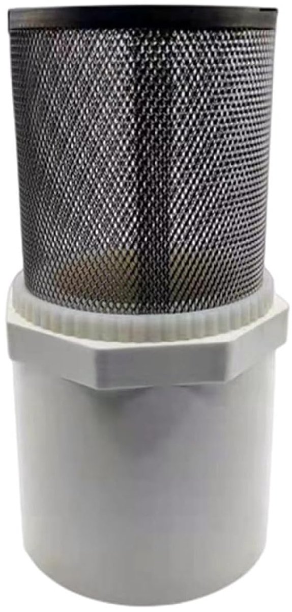 Saugsieb-Filterkopf uit roestvrij staal met PVC-slangaansluiting, voetventielfilter voor waterpompen, aquaria, zwembaden (50 mm / 1,97 inch)