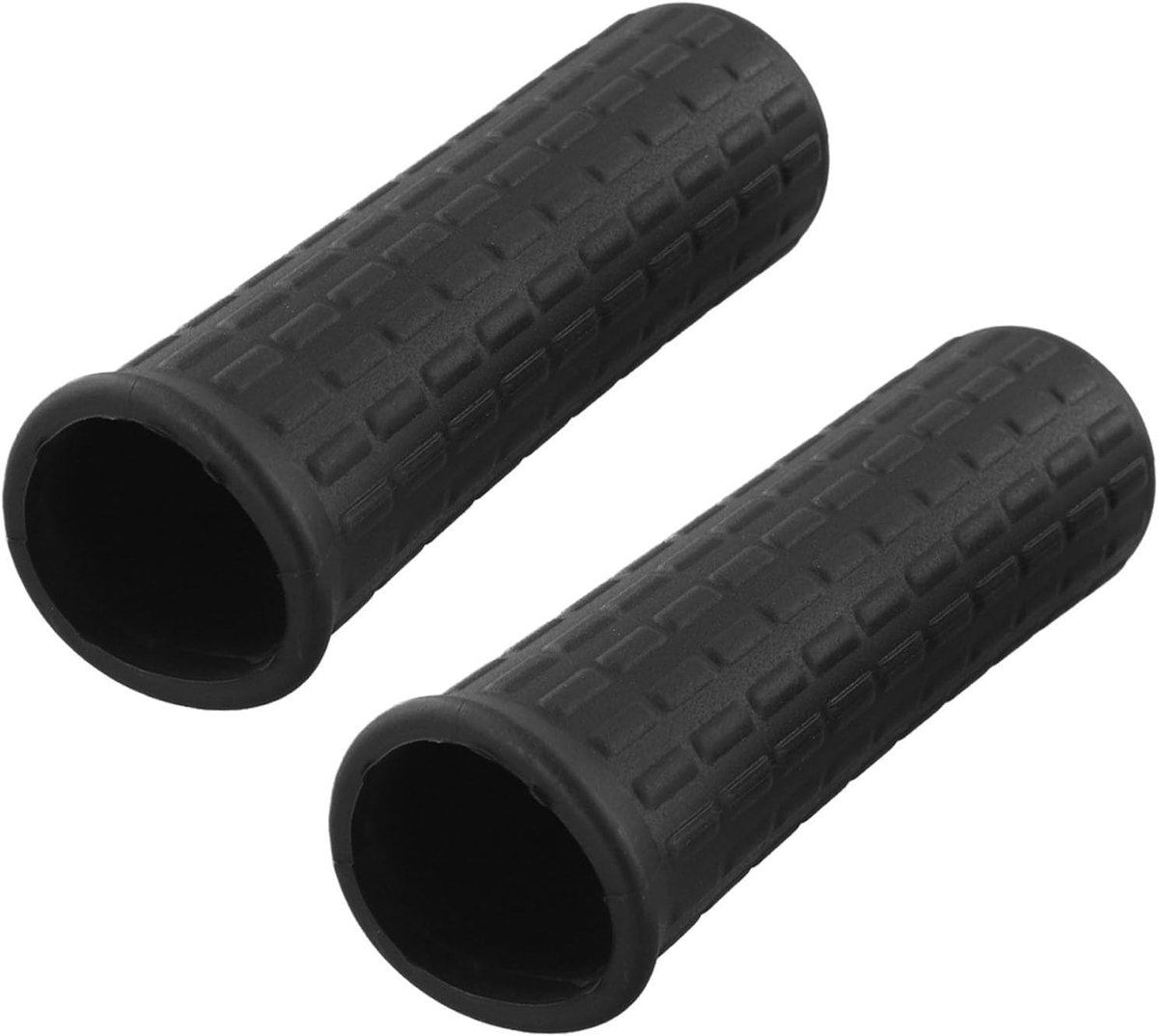 2 stuks rubberen kruiwagenhoezen, zwarte antislip vervangende handgrepen voor groefontwerp voor 8-42 mm ronde buizen (122 x 33 mm)