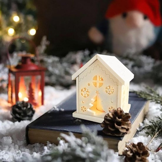 Vormen voor huizen, siliconen vorm voor huizen, maak je eigen kerstdorp, mooie kerstcadeaus en doe-het-zelfprojecten (sneeuwvlokken) — afbeelding 4