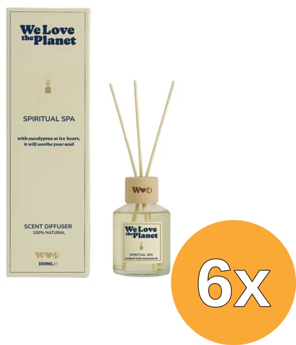 6x We Love The Planet Scent Diffuser - Spiritual Spa (250 ml)