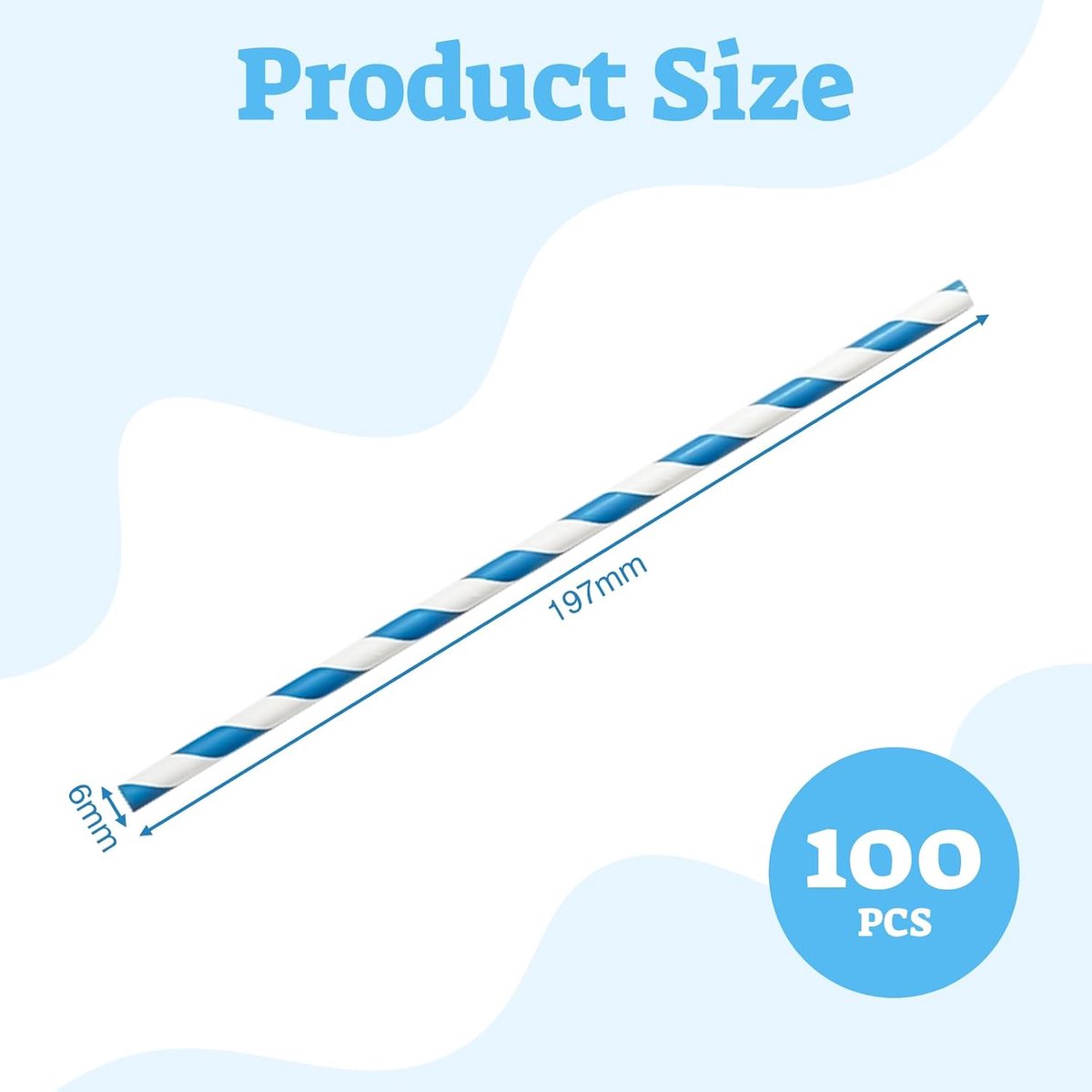 Papieren rietjes 100 stuks - blauw/wit - decoratief - perfect voor Oktoberfest en feestjes - ShopVlot