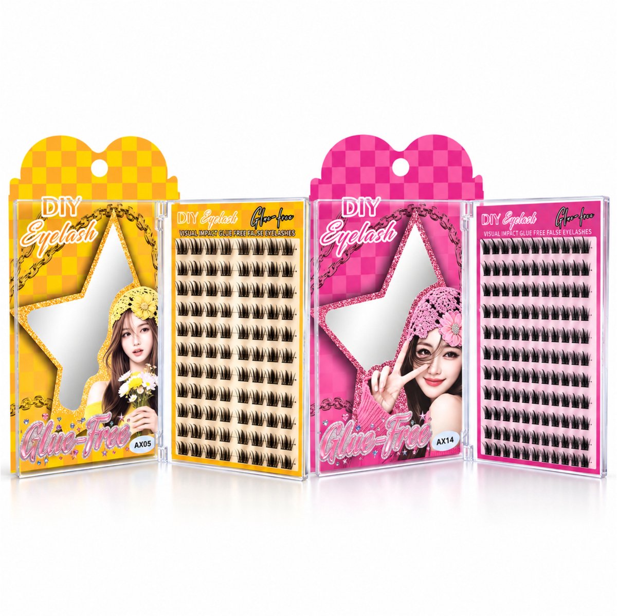 Guardian Beauty Wimper Naturel - Lijmvrije Extensions Set - Cluster Wimpers - Kunstwimpers - Code: AX05 + AX14