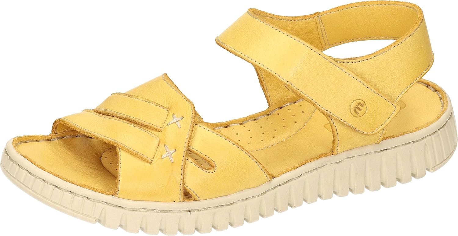 Manitu Dames Sandalen Leer Geel