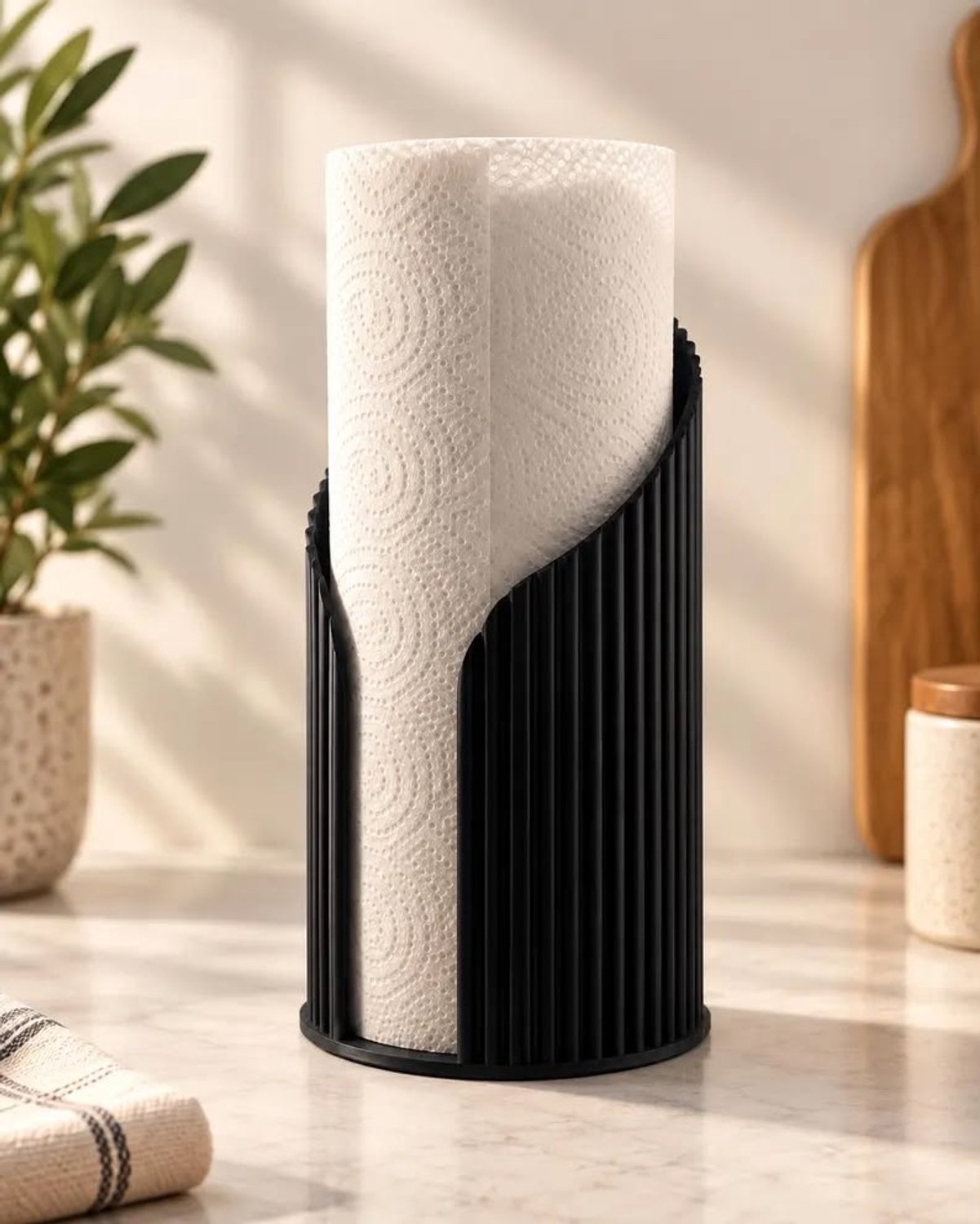 Moderne Keukenrolhouder | Minimalistisch Design | 3D Geprint | Keuken Organizer | Papierrolhouder