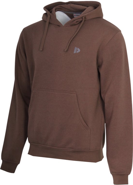 2-Pack Donnay - Fleece sweater met capuchon (Sem) - Sporttrui - Heren - Black/Brown (809) - maat XL