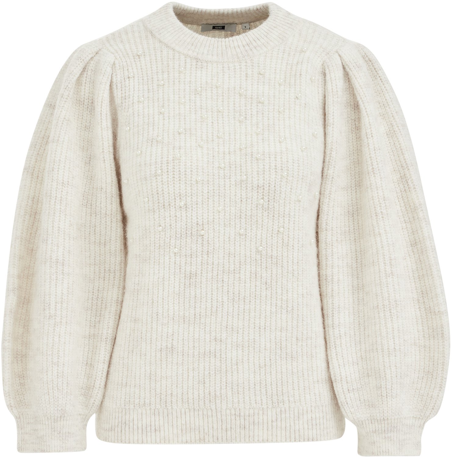 WE Fashion Dames trui met ballonmouwen van wolmix