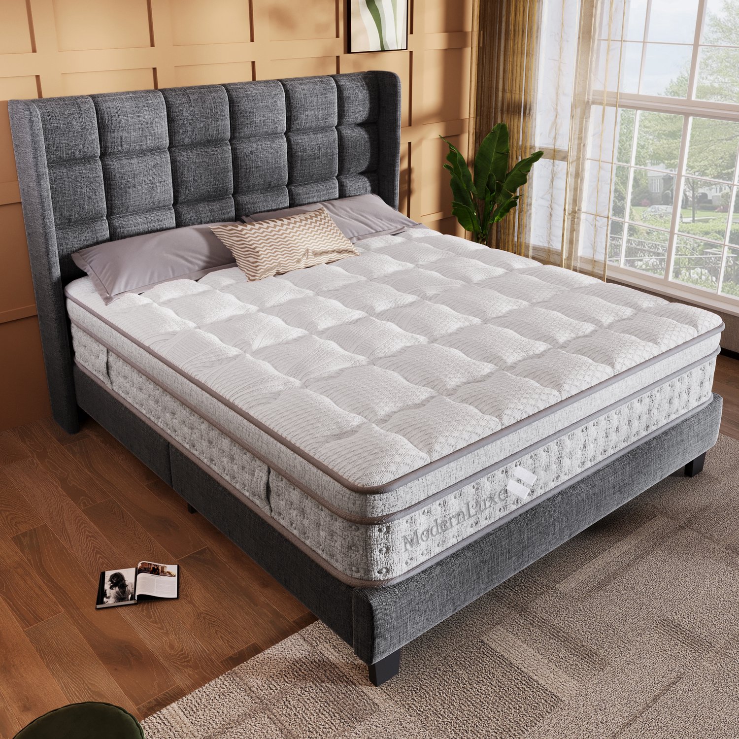 CHICFURN Pocketveringmatras 160x200 cm - 7 zones - koudschuim - H3 Wit