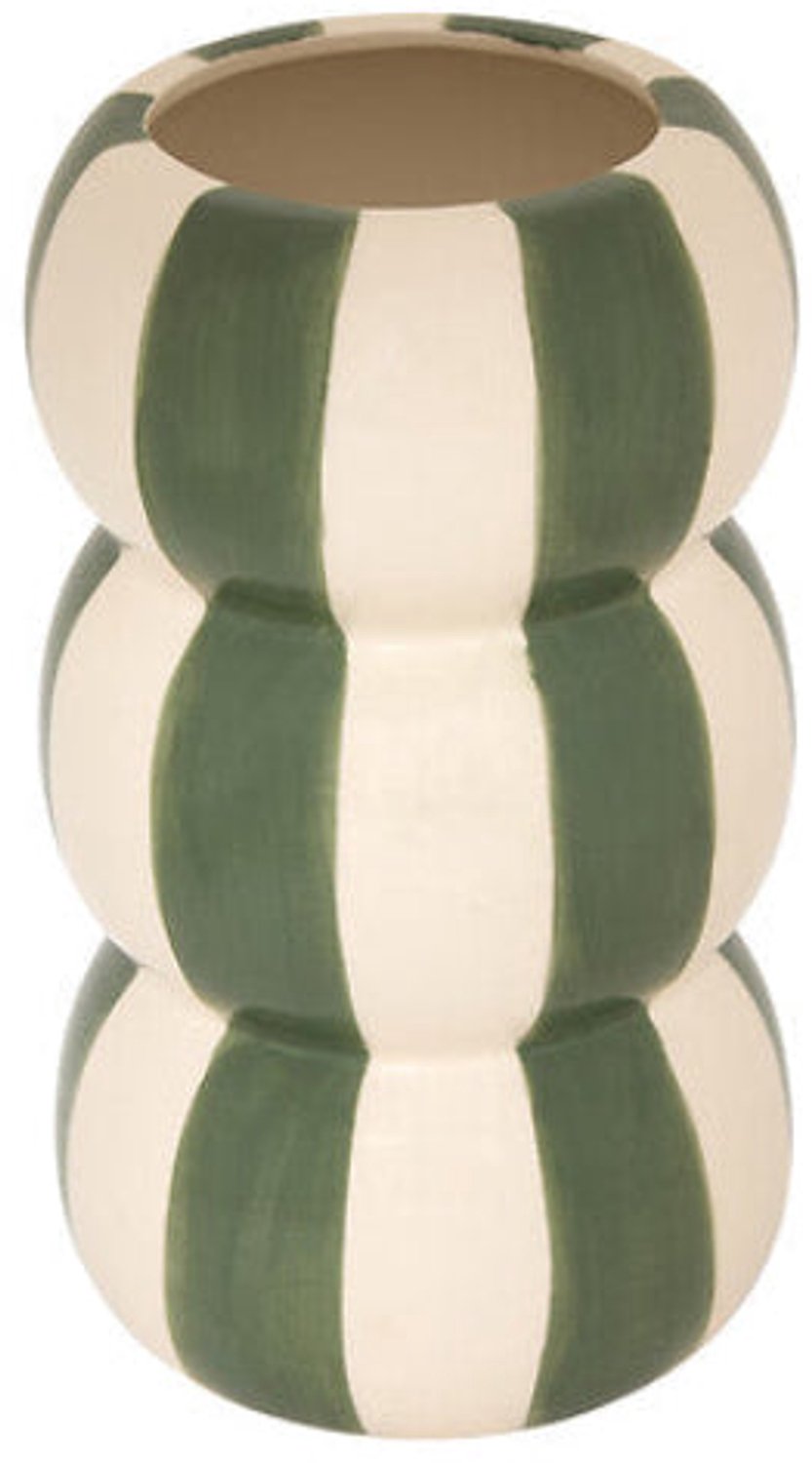Atmosphera Neya Keramieken Vaas - Ø12xH21cm - Groen