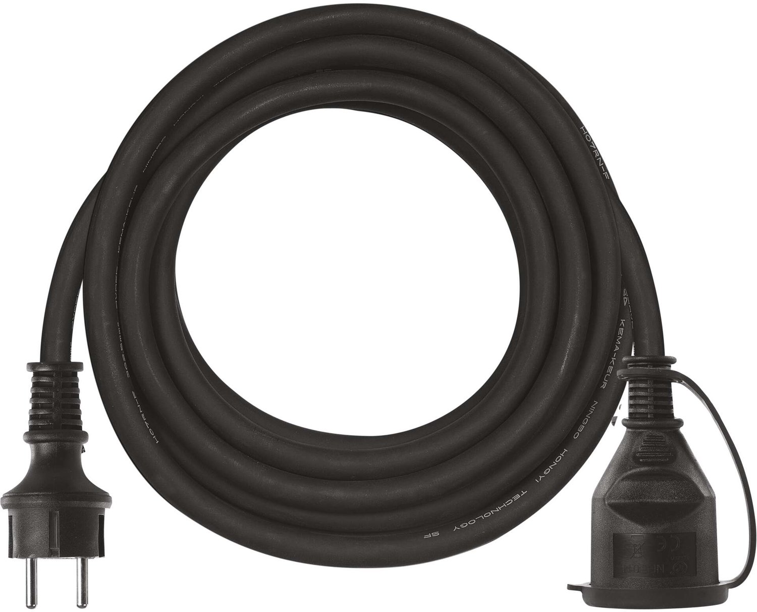 EMOS Verlengsnoer voor buitengebruik 5 m / 1 stopcontact / zwart / rubber-neopreen / 250 V, P01805