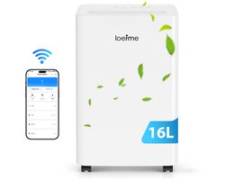 LOEFME Luchtontvochtiger 16L/dag - 4 Modi - Wifi - Kelder, Badkamer, Slaapkamer