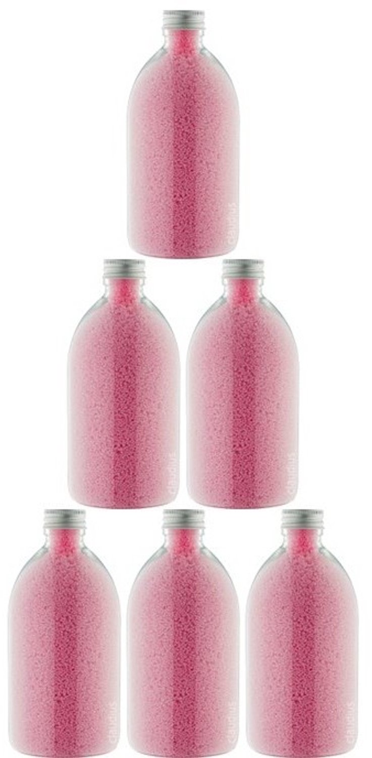 Claudius Badkaviaar Rozen - 400 gram - Fles met aluminium dop - set van 6 stuks - bad parels voor in bad