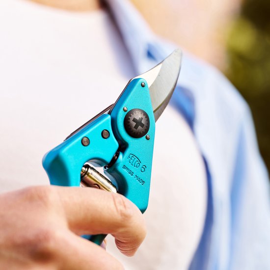 Felco 6 Color Edition Snoeischaar - Voor Middelgrote Handen - Knipt tot Ø 20 mm | Blauw — afbeelding 2
