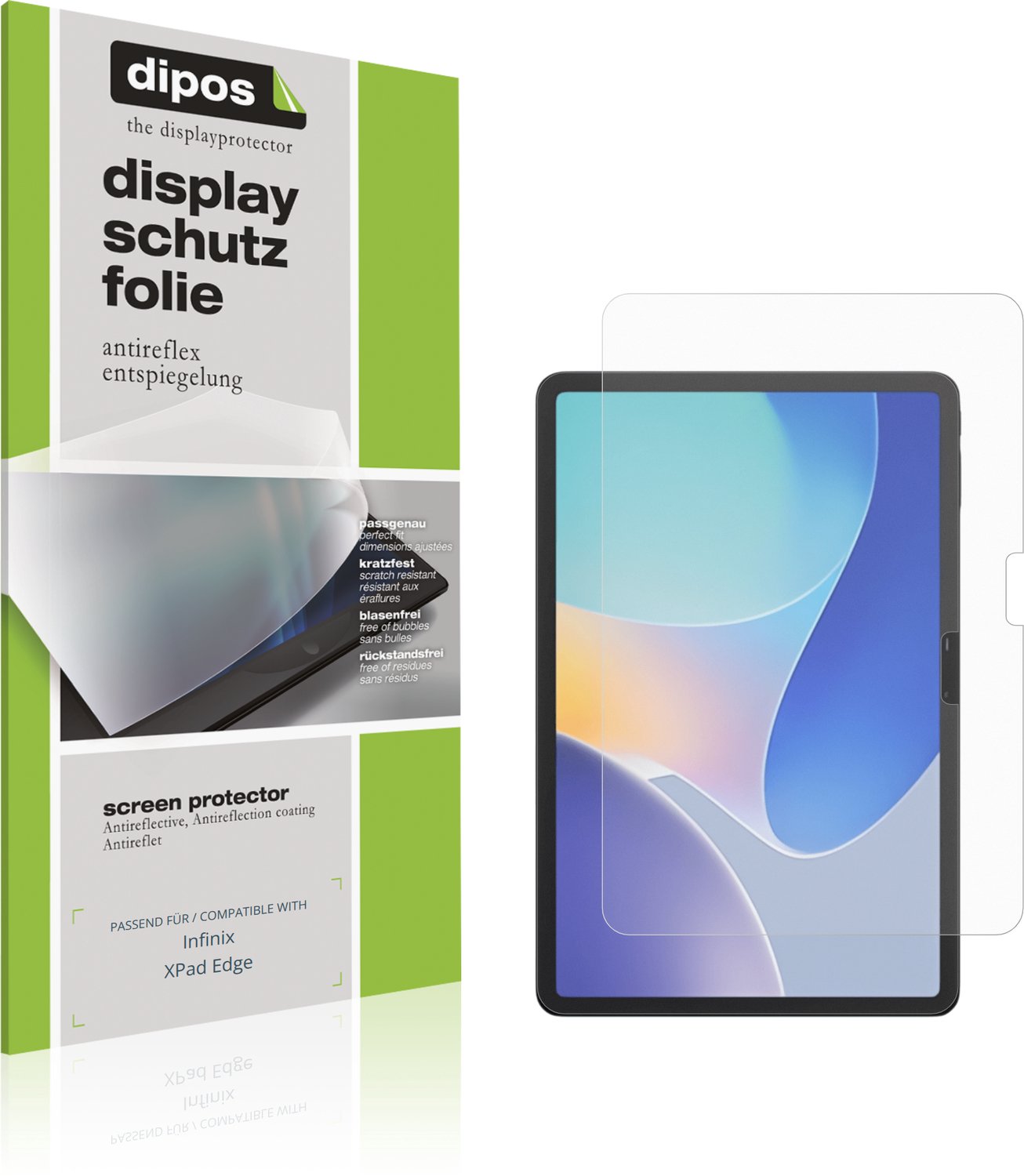 dipos – 2x Matte Beschermfolie geschikt voor Infinix XPad Edge | Krasbestendige & antireflecterende Screenprotector Ultra-Thin