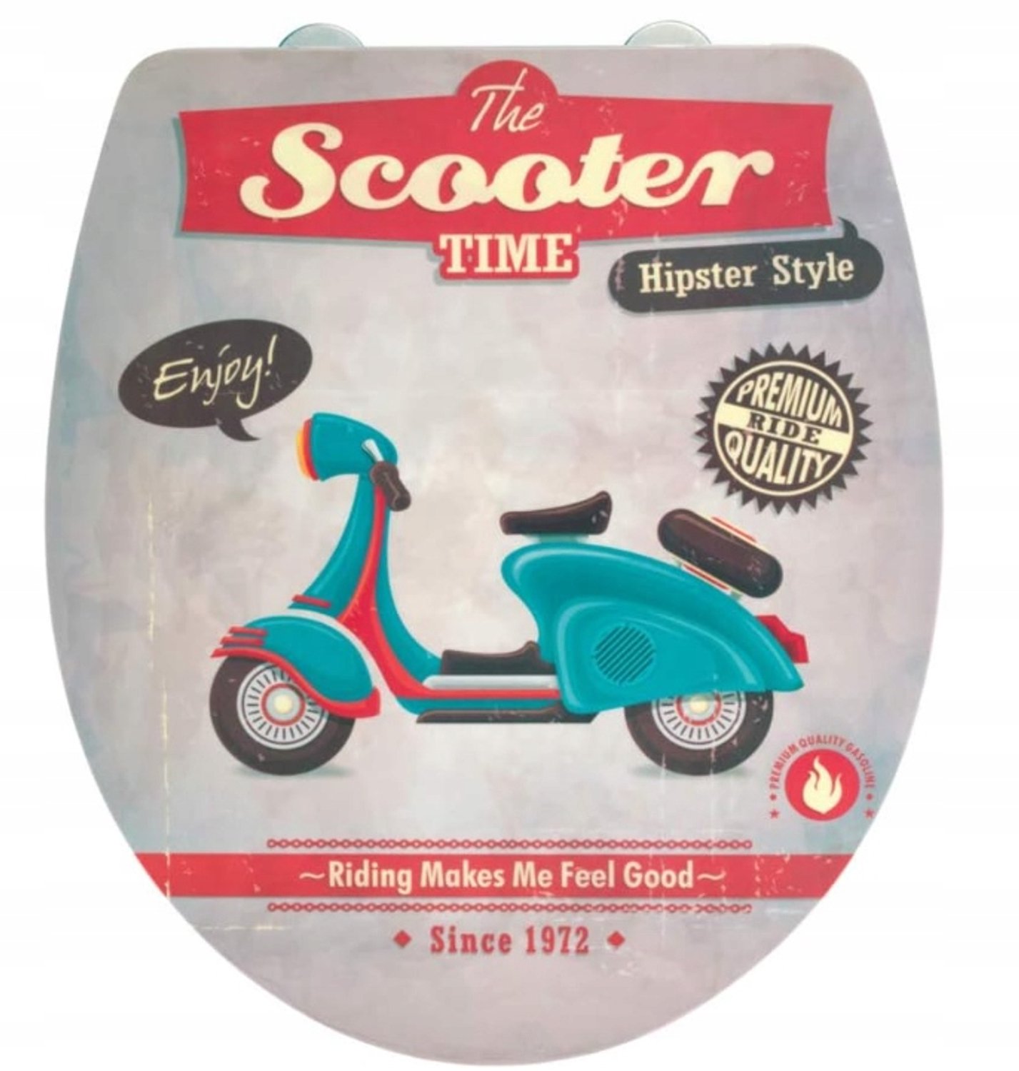 Wenko Toiletbril Vintage Scooter - Soft-Close, Duroplast, 39x46cm