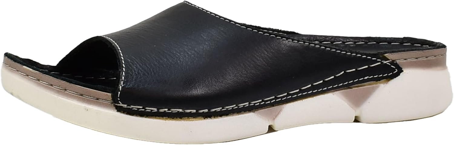 Andrea Conti Dames Mules Leer Brede Band Sportieve Zool 0529610