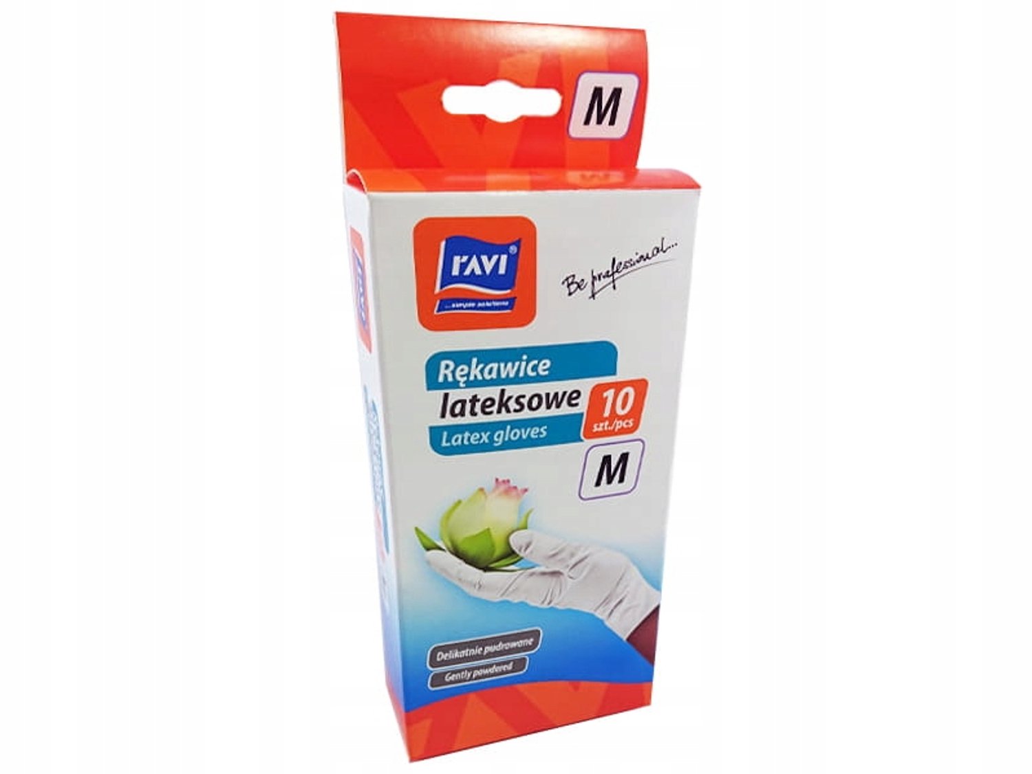 Wegwerphandschoenen Latex Maat M, 10 stuks, Poeder Gecoat