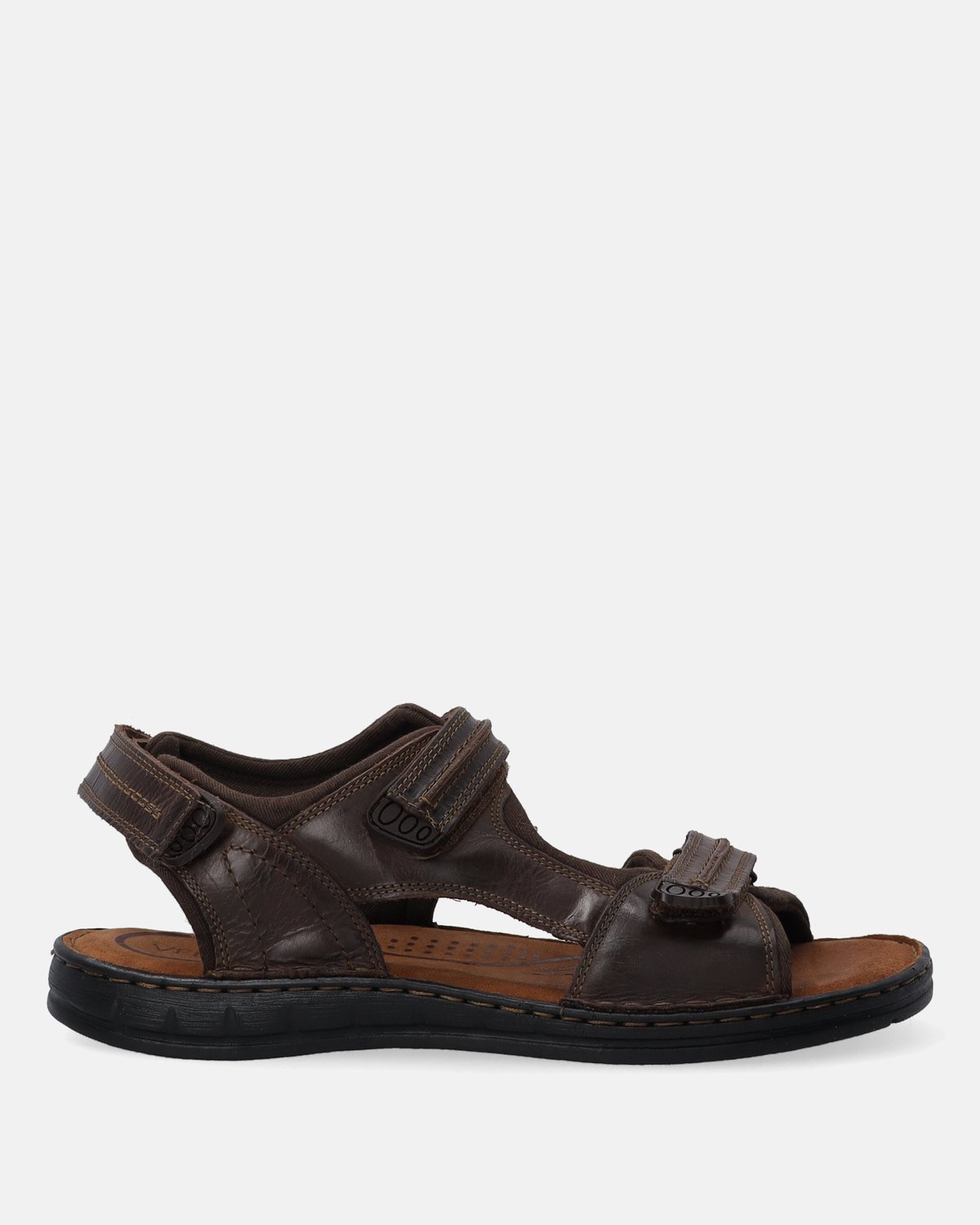 Venezia Heren Bruine Sandalen Leer Klittenband