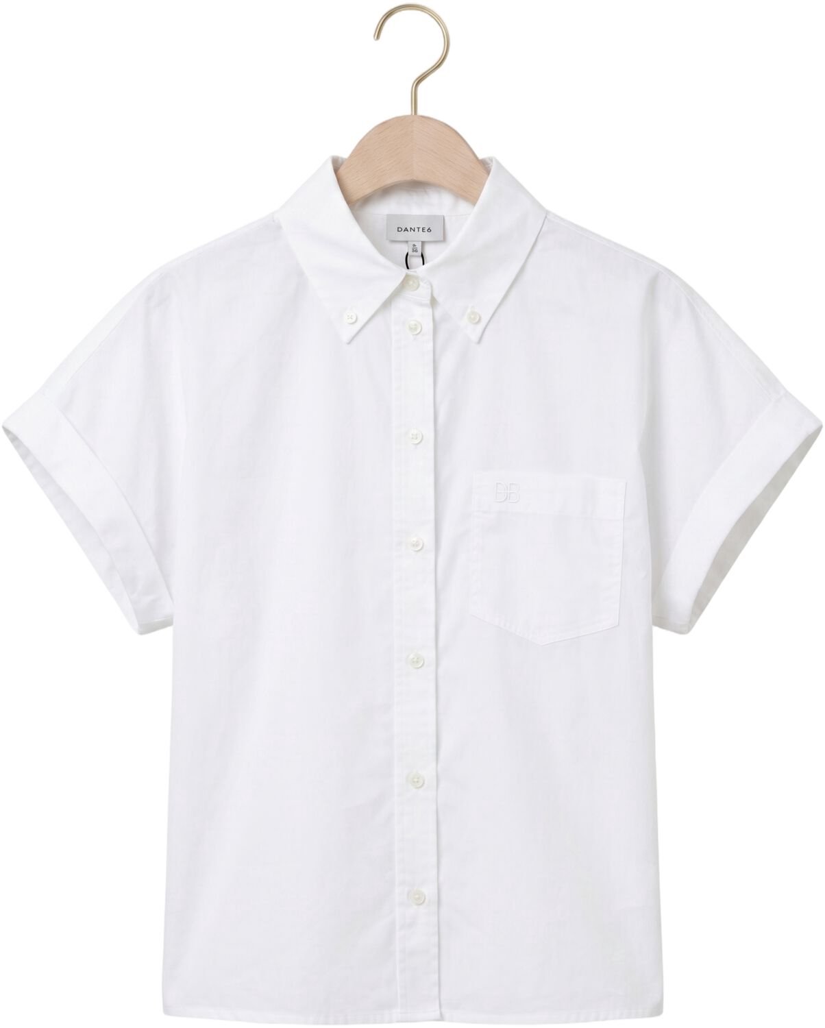 DANTE6 Eclat Cap-sleeve Button Down Shirt Blouses Dames - Wit - Maat 36