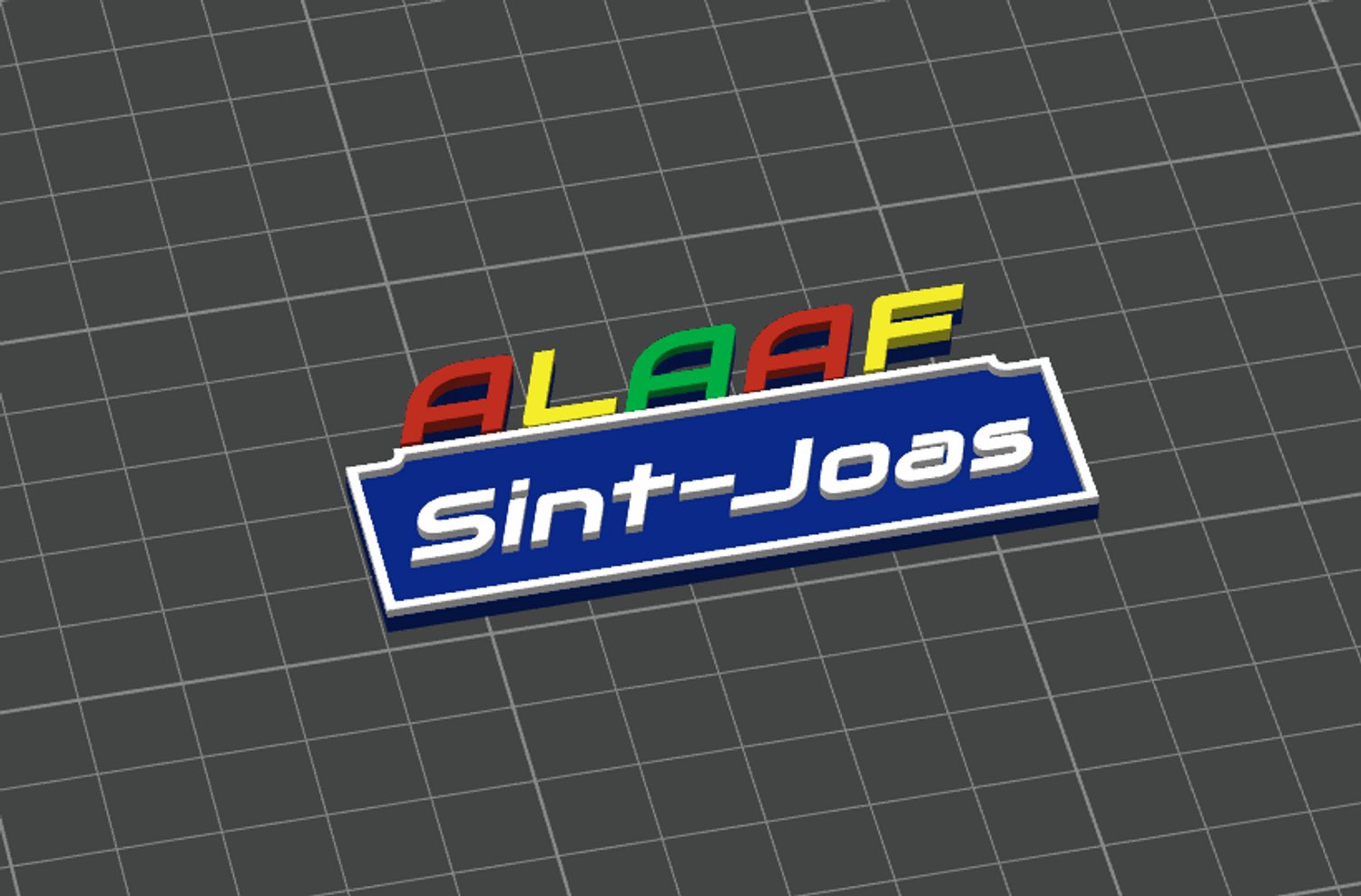 Naamspeldje ALAAF SINT-JOAS - 70X30X3MM