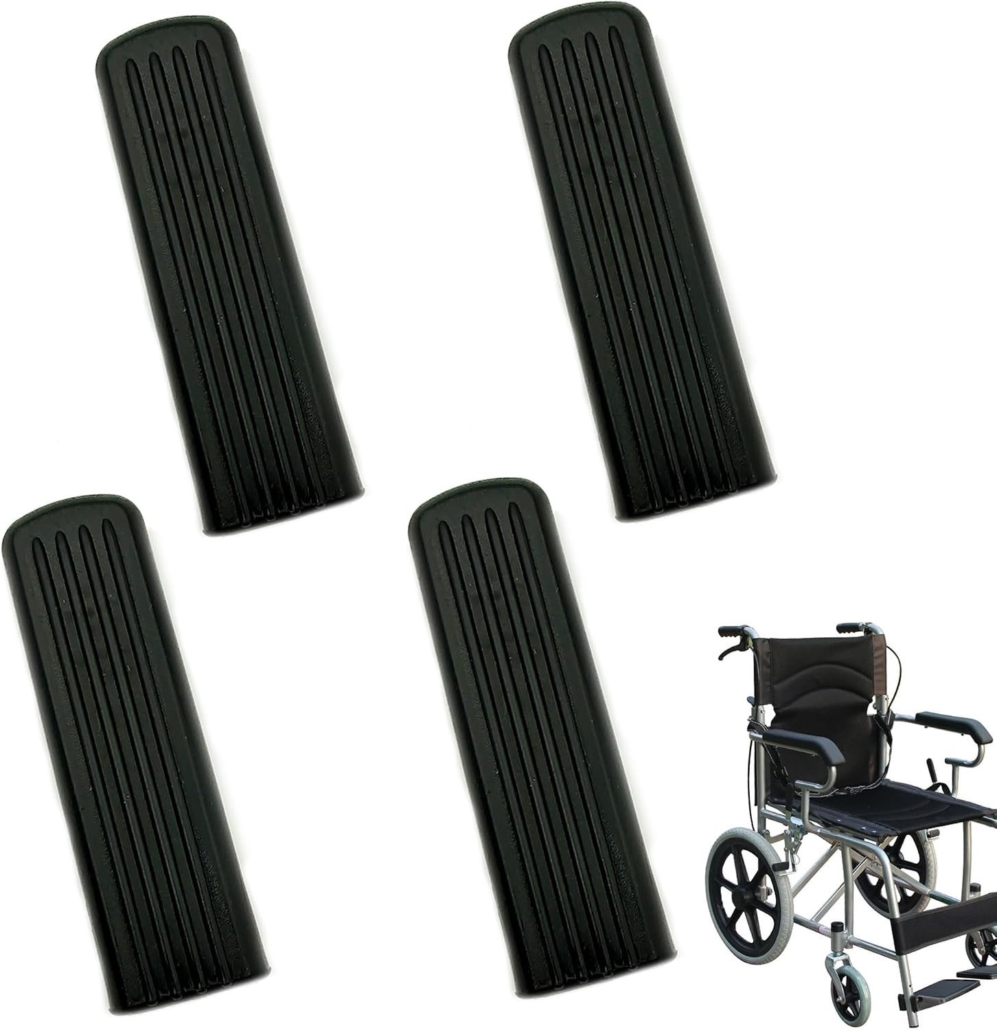 Remrolstoelen Set van 4 - Reservegreep, Afdekking en Handwielen voor Comfortabele Fauteuils - Zwart
