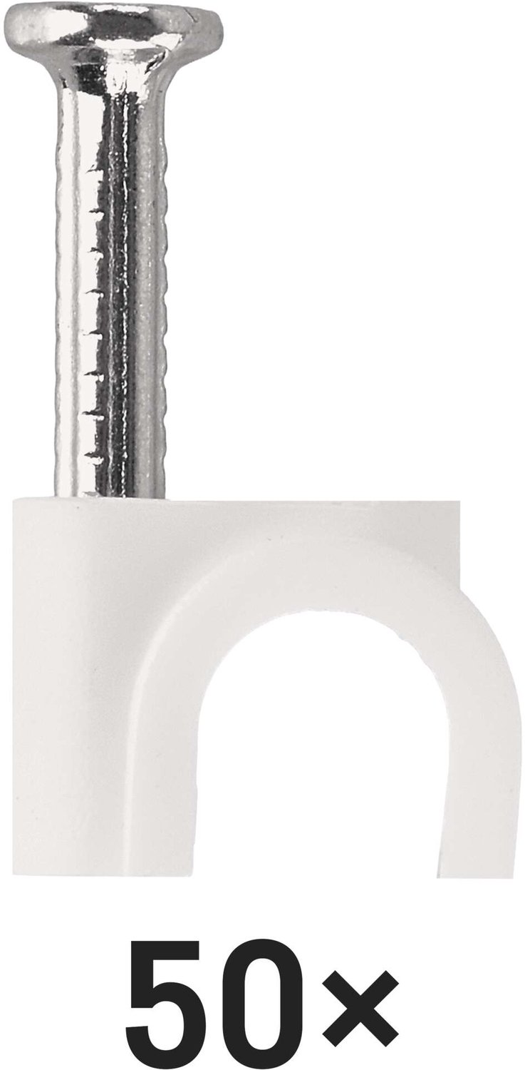 EMOS Kabelklem 6 mm, wit, 50 stuks, A2822