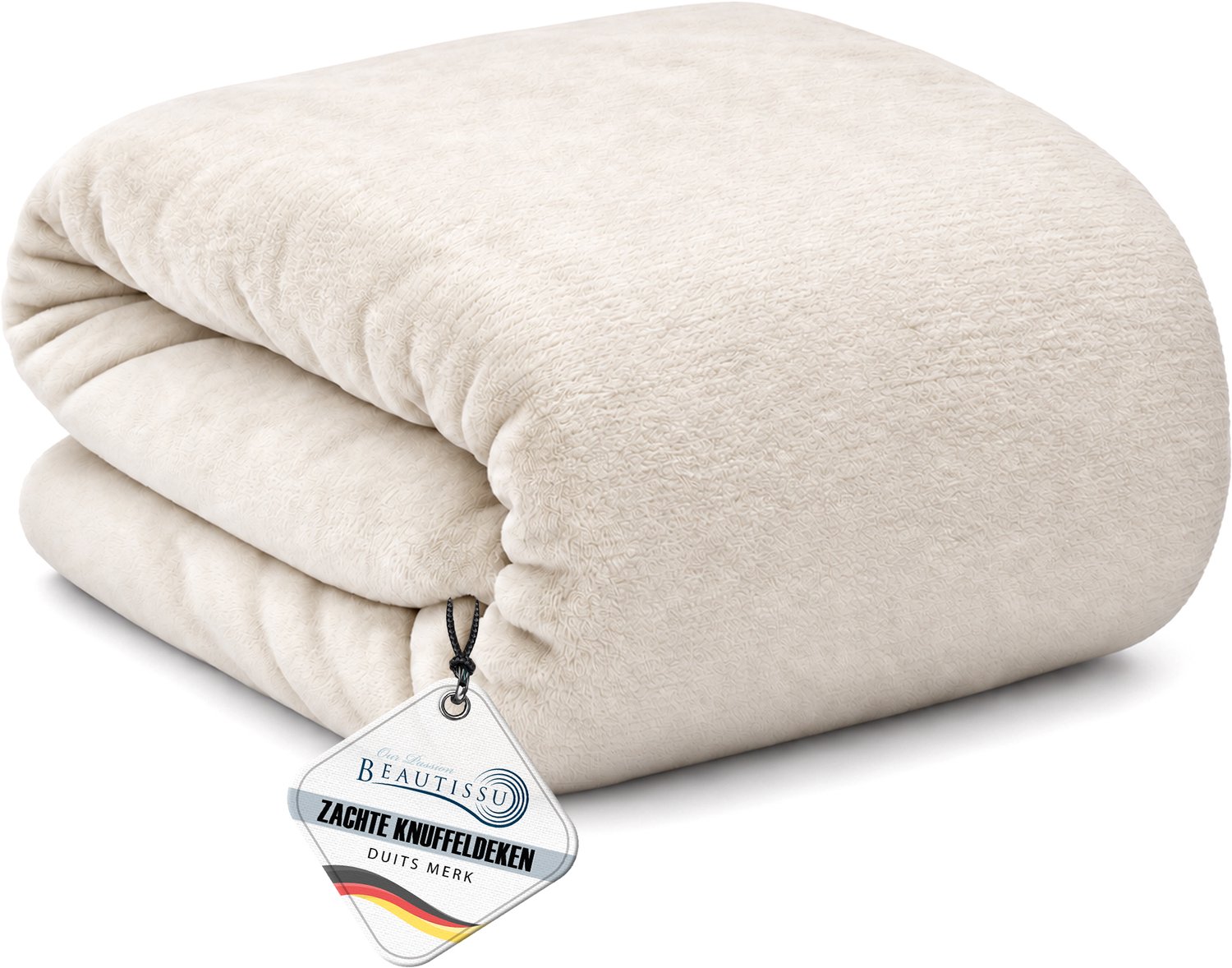 Beautissu Aurelia - Woondeken & Plaid - 220x240 cm - Natuur - Zachte microvezel fleece