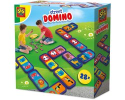 SES - Street domino - 28 stenen - met stickers - in handige bewaartas