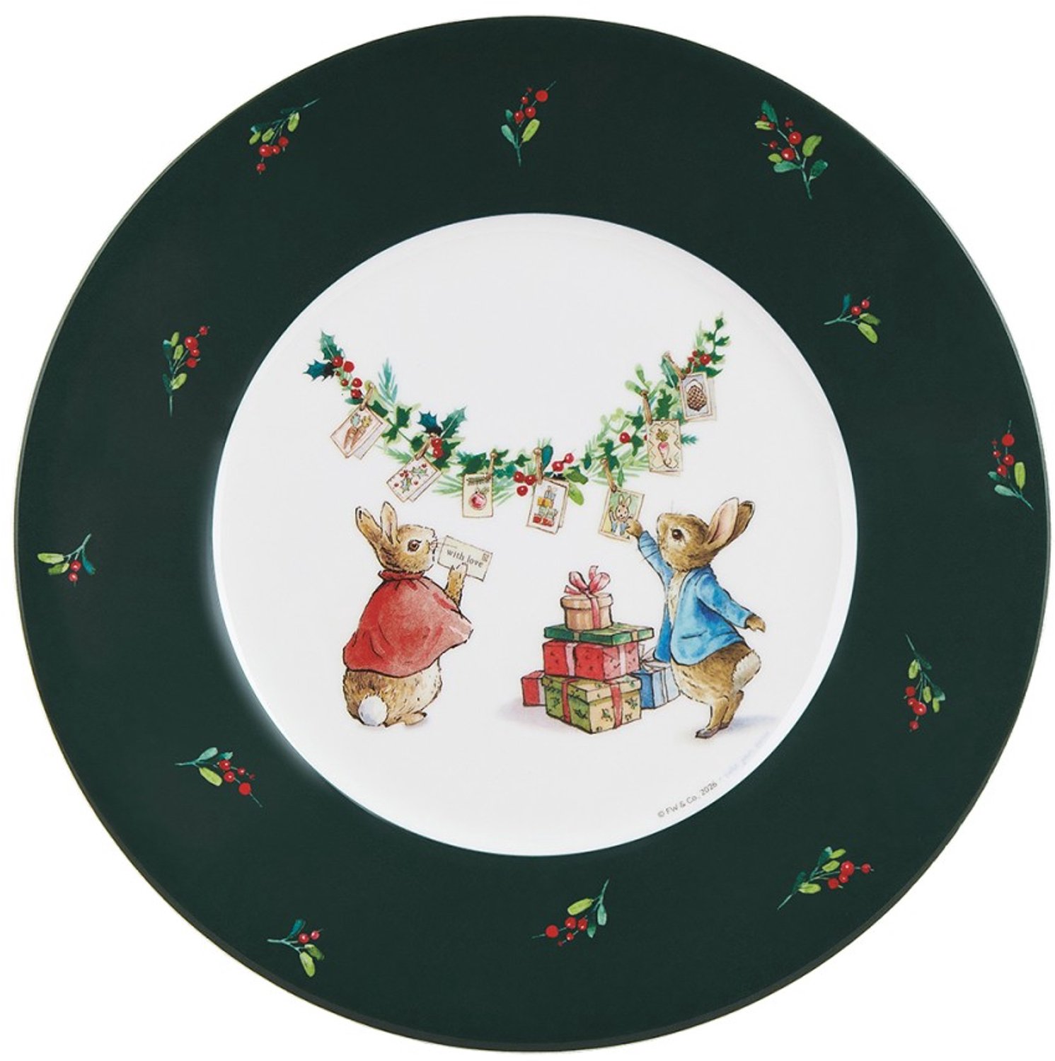 Kerst Bordje Peter Rabbit 20 cm