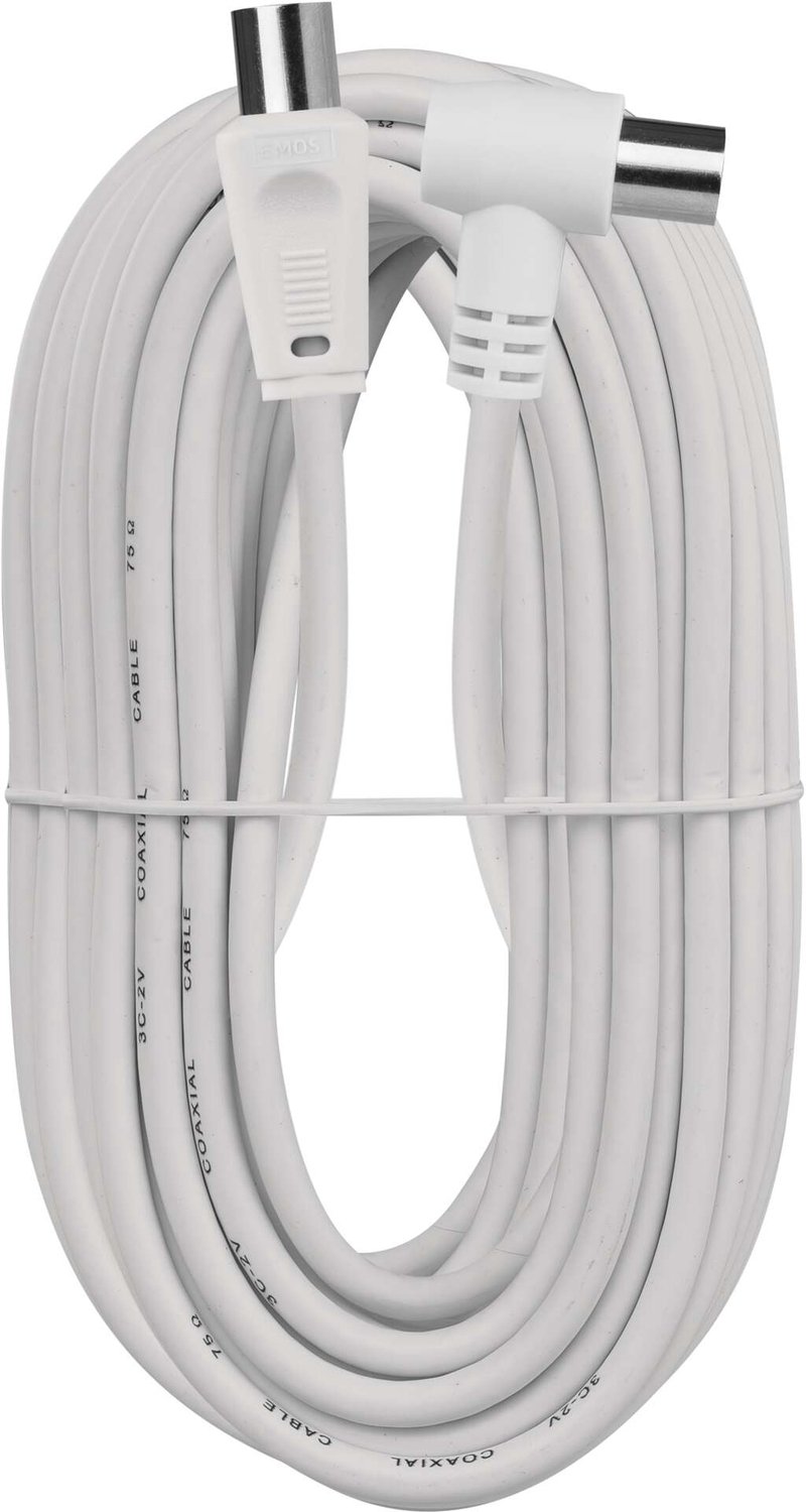 EMOS Afgeschermde coaxkabel voor antennes, 15 m – haakse stekker, S31510