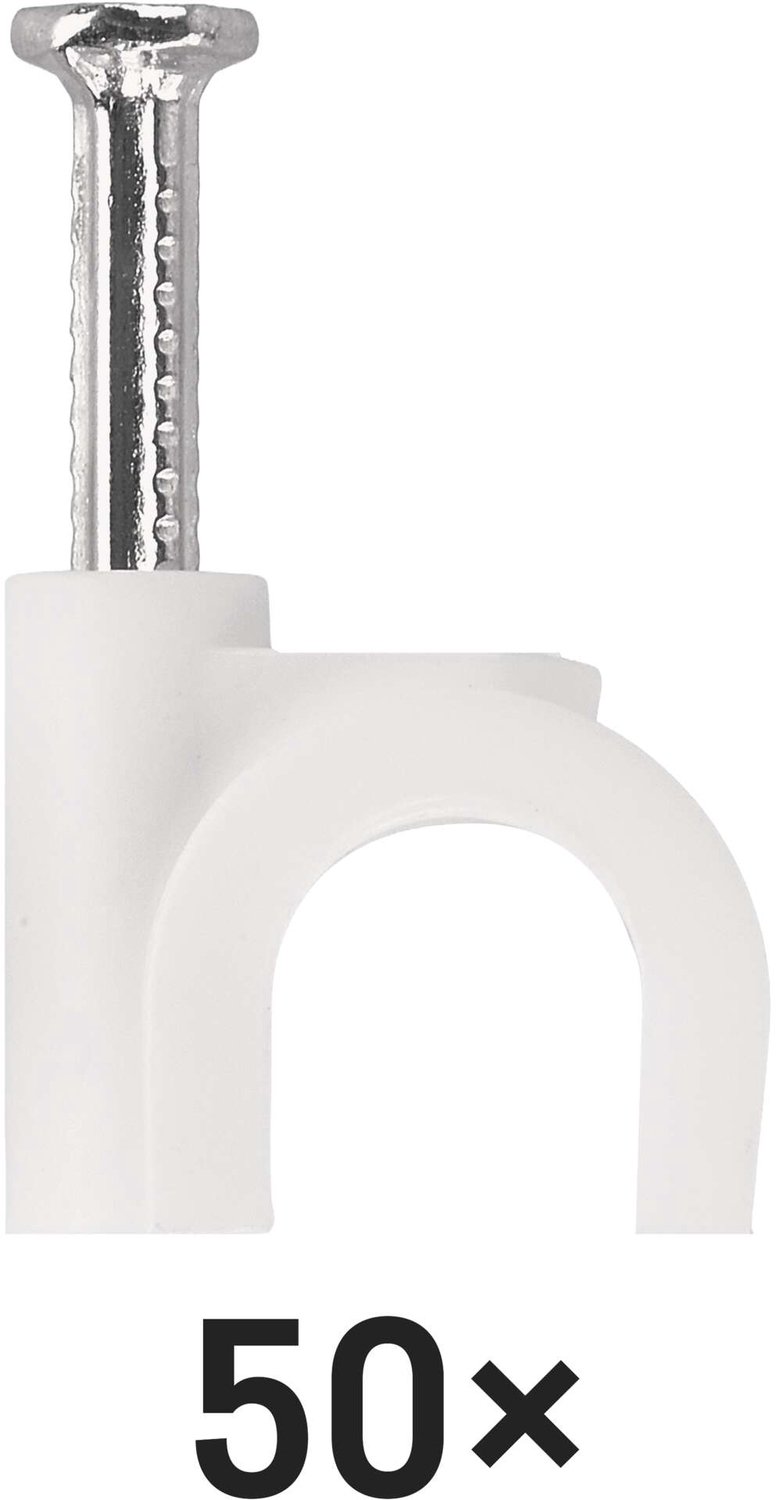 EMOS Kabelklem 10 mm, wit, 50 stuks, A2826
