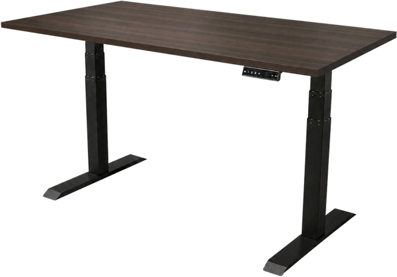 Sedero Elektrisch verstelbaar bureau - 180x80 cm - Dual motor - Zwart / Donker Japandi