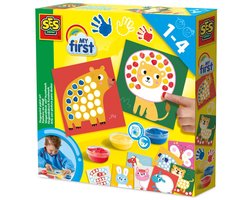 SES Creative My First Vingerverf Set - Vingerafdruk Kunstwerk Dieren - Vanaf 1 Jaar - Babyproof - Glutenvrij - Schoencadeautjes Sinterklaas