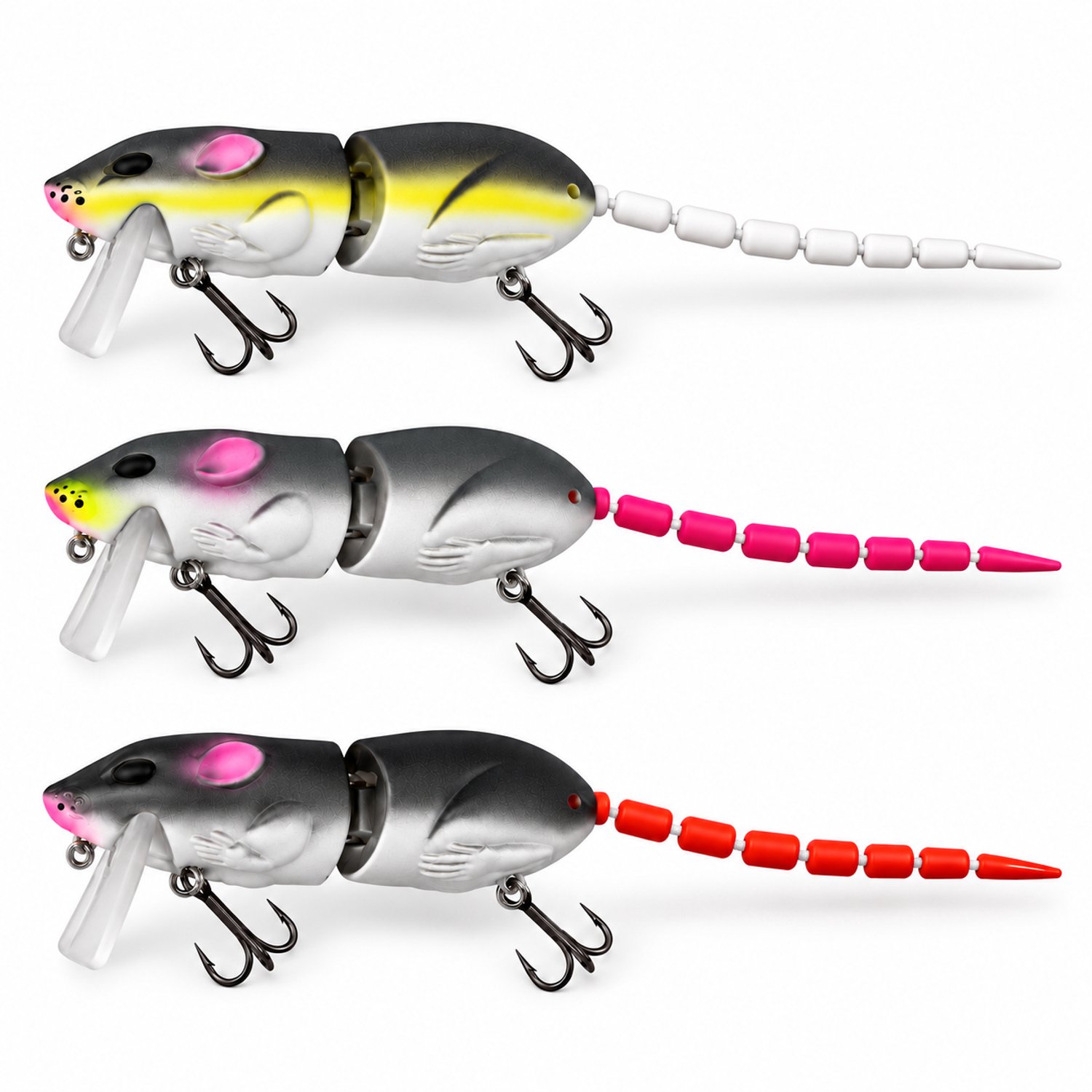 S&D | Kunstaas Rat Set - 3 stuks - 15.5cm - Roofvissen - Topwater Floater