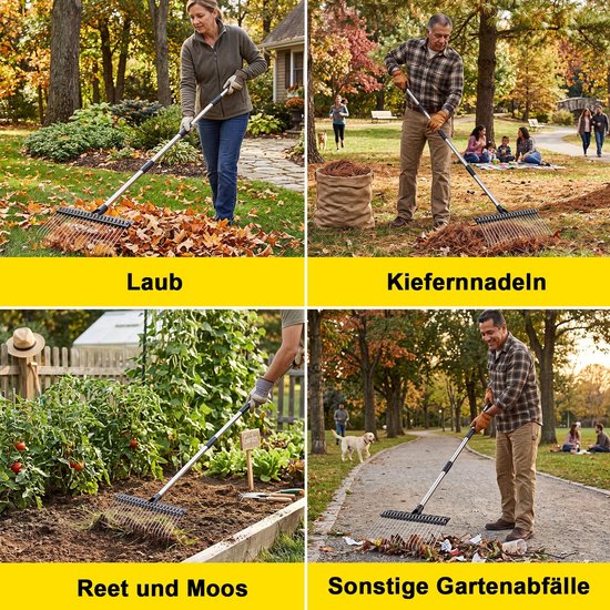 Tuinhark - Verstelbare steel - 22 verenstalen tanden — afbeelding 4
