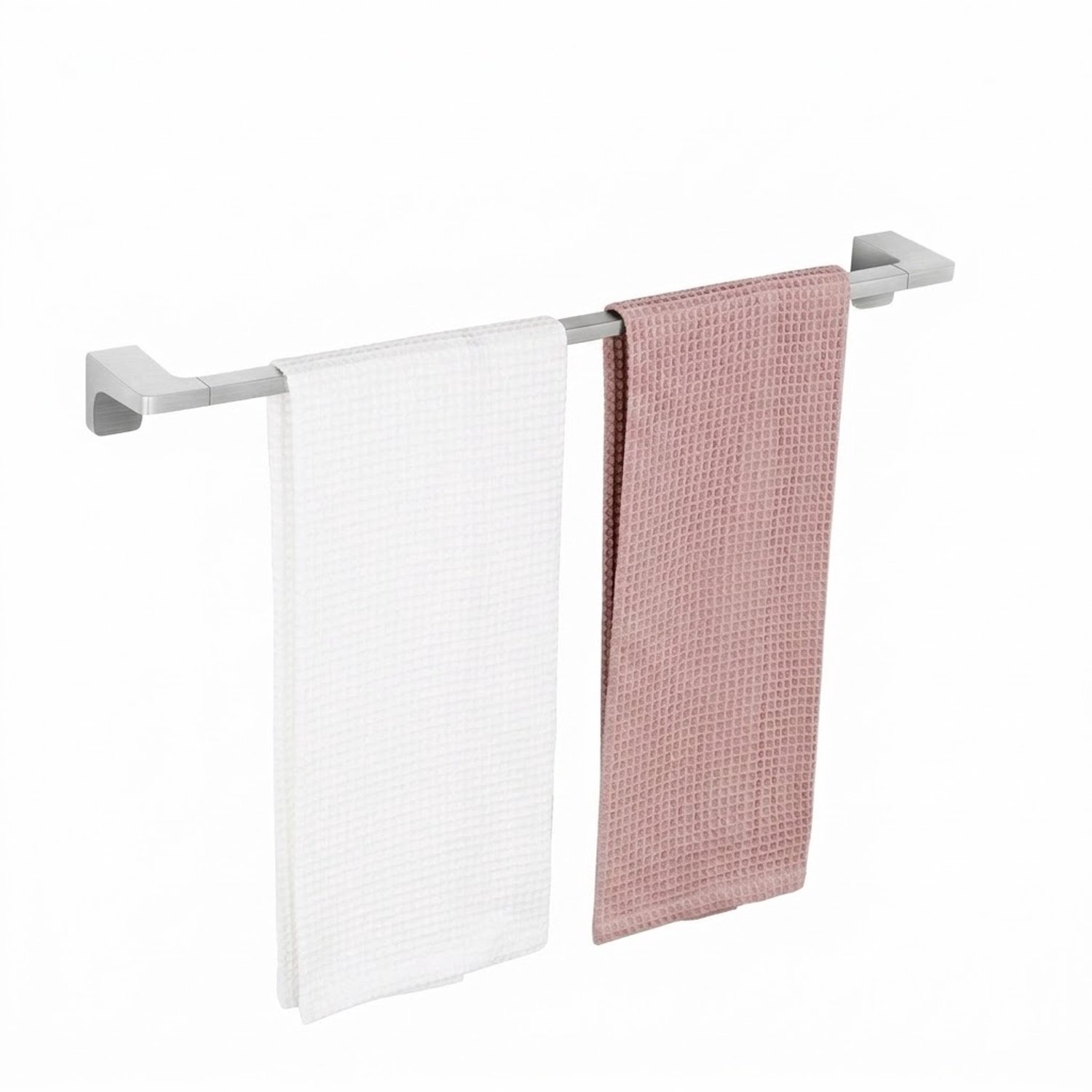 Cecipa Luxe Handdoekhouder Geborsteld Modern RVS Badkamer Rek met Schroefbevestiging Anti-Kras & Vlekbestendig Voor Badhanddoeken & WC Zilver