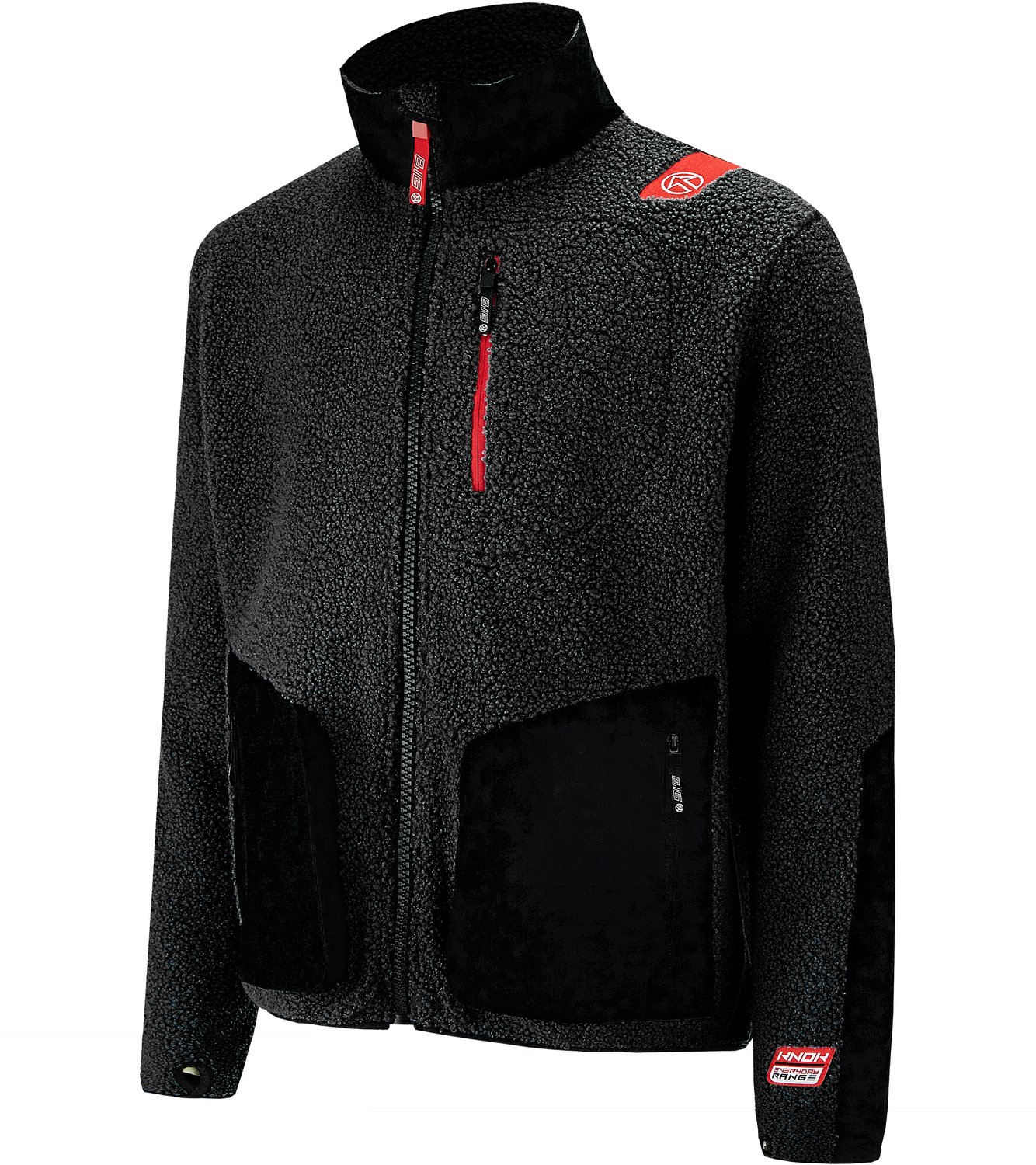 BIG K® Alpin Fleece Pro – Fleece Jas voor Heren met Rits Zwart
