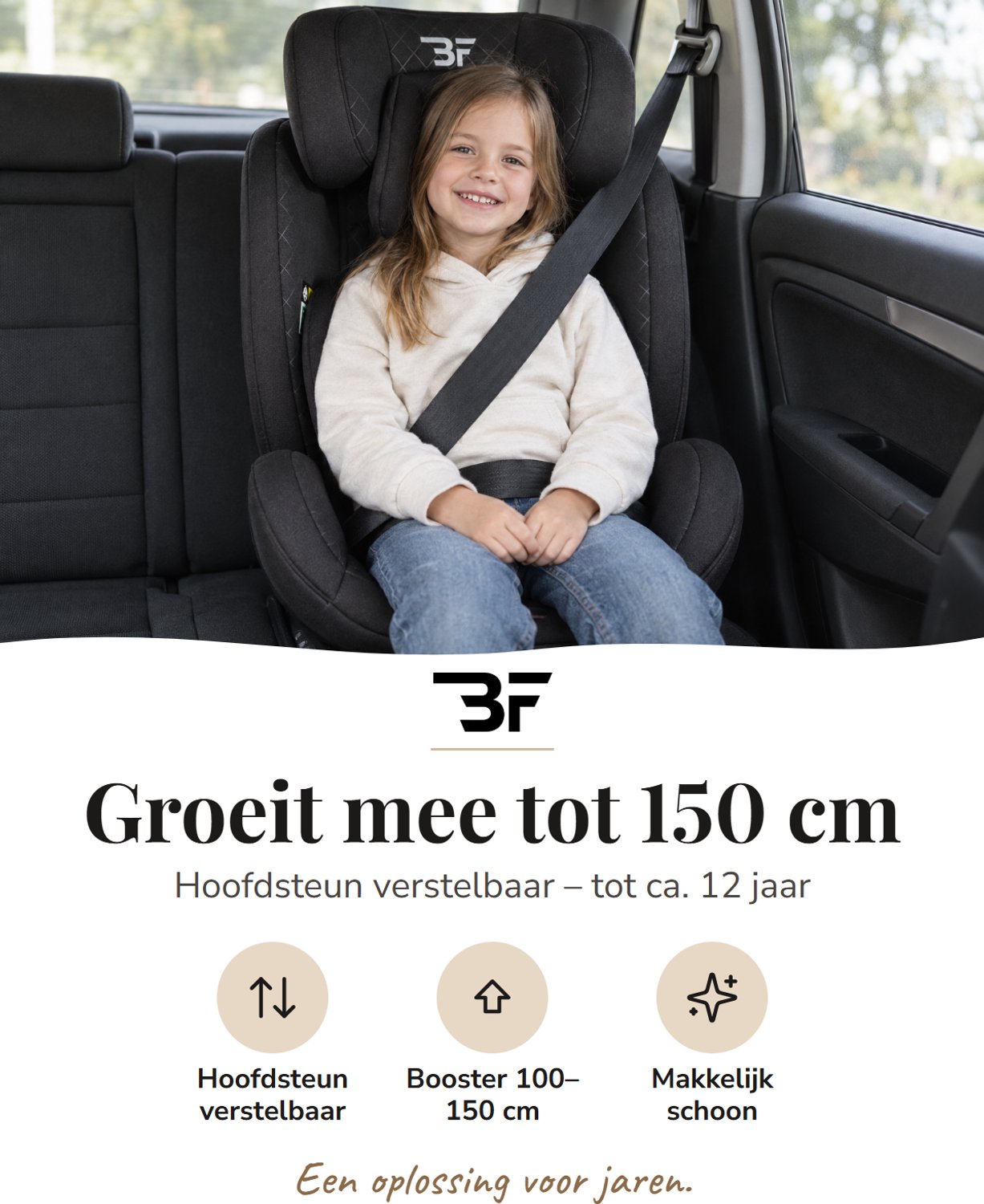 Bebies First Prestige Meegroei Autostoel 360° Draaibaar met Isofix – i-Size – Baby & Kind 0-12 Jaar – Zwart – foto 2