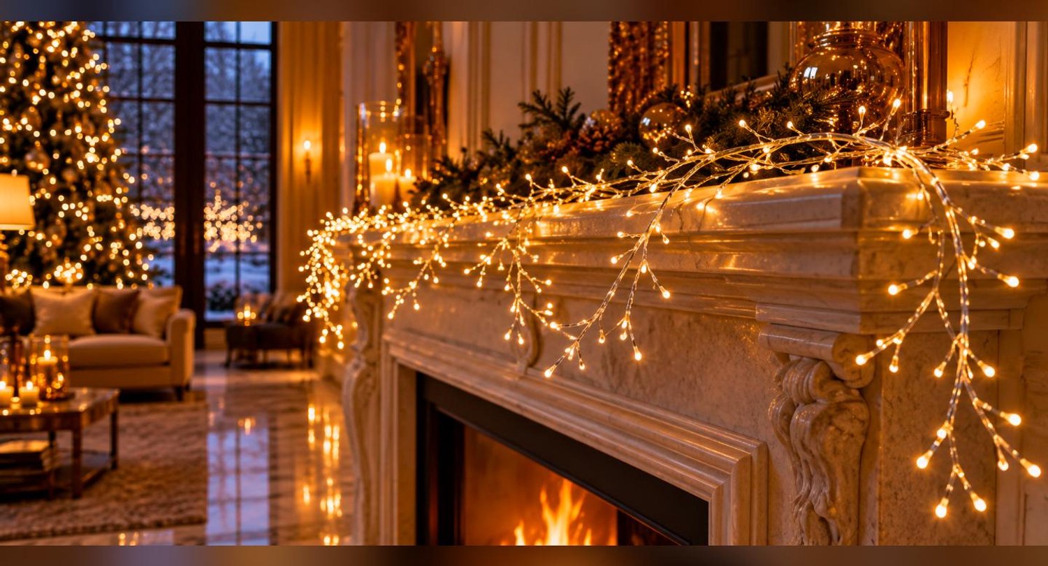 Fameilleur Micro LED Slinger 960 LED - Daglicht Koud Wit - Microcluster Kerstverlichting voor Binnen - IP20 - Kerstboomverlichting voor Kerstboom & Kunstkerstboom - Lichtsnoer voor Woonkamer, Vensterbank, Trapleuning en Schouw - Kerstdecoratie Binnen