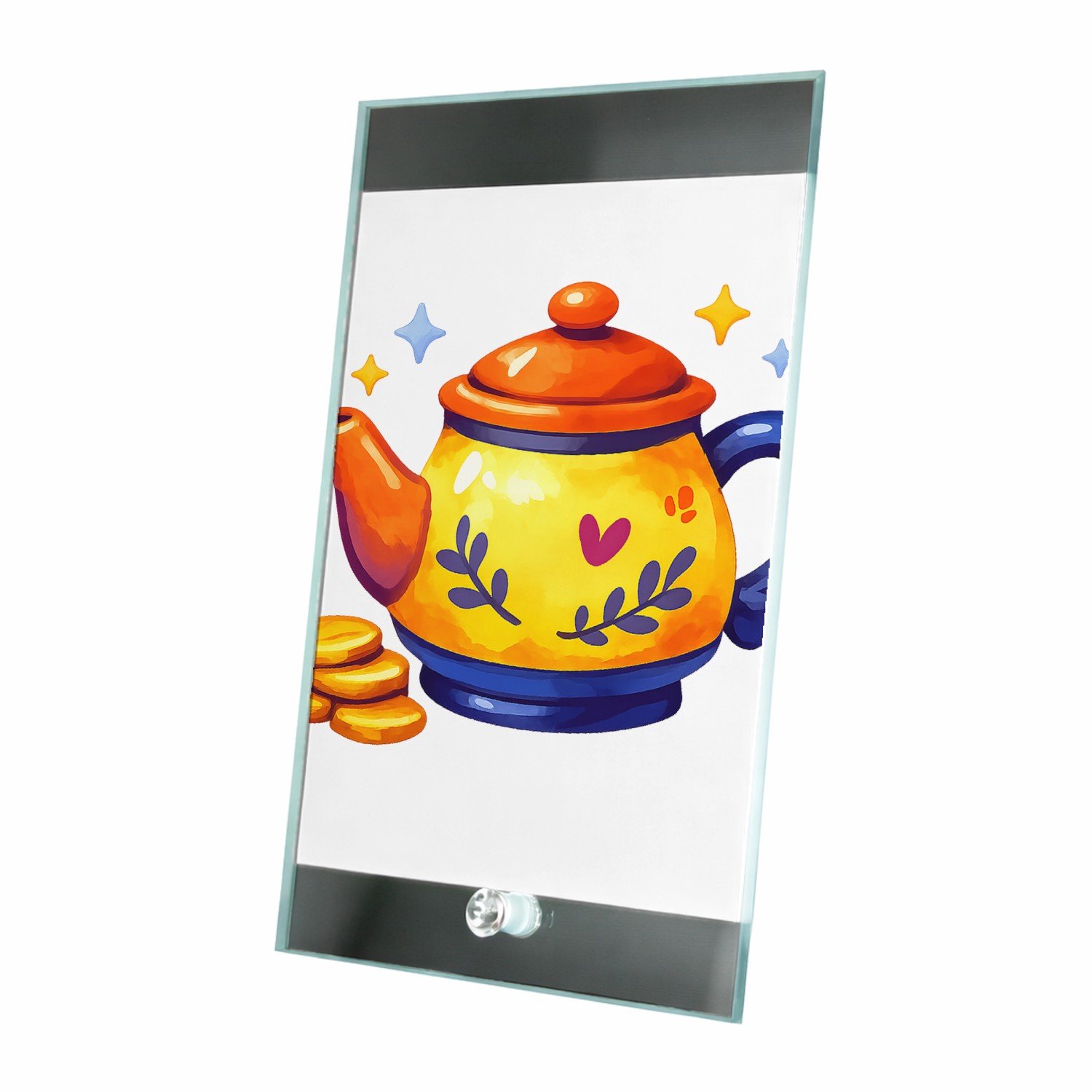 Mr Cadeautjes Glasframe 15 x 23 - design Motiverende spaarprint met een frisse ochtendlook en een kle | cadeau Wit